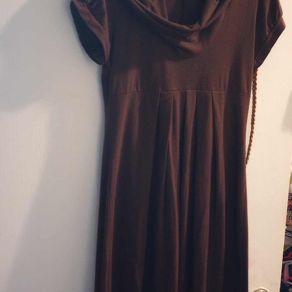 Chic Brown Midi Dress for Women